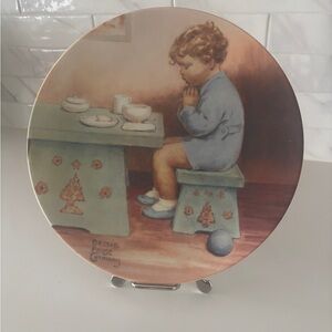 Bessie Pease Gutmann Vintage Child Art Plate “Thank You God”